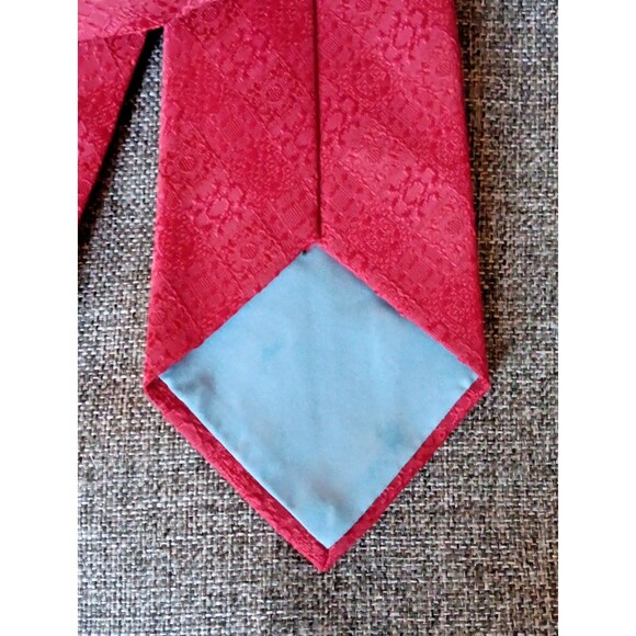 Tie 70s 80s 90s Y2K Mens Superba Red 4 Wide 55 Long - Picture 3 of 5